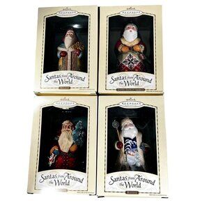 Hallmark 2004 Ornament Santas Around The World Lot of 4 USA Russia Italy Germany